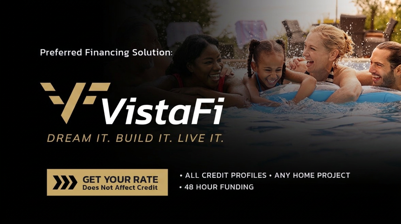 VistaFi preferred financing solution for Zanares Xterior Living pool and pergola projects